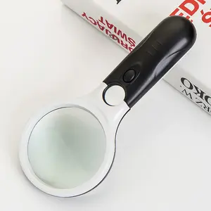 Portable Hand Held Magnifier Led Magnifying Glasses With Uv Banknote Checking Lamp