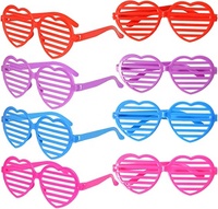 Accessoires de fête de saint-valentin 8 pièces lunettes colorées en verre de cœur d'amour cadeaux de fête pour enfants adultes ensemble de lunettes de cœur de saint-valentin