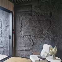 Nouvelle arrivée pilier panneau pierre colonne wraps décoratif artificiel 3d pu faux pu roche placage pierre panneaux muraux