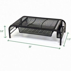 Metal <b>Desk</b> Monitor Stand Riser with Organizer Drawer Monitor Stand for <b>Computer</b> Small Printer Laptop - Product Image 3