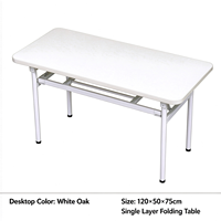 Bureau pliable portable, table rectangulaire moderne en MDF, poste de travail modulaire autoportant pour salle de conférence
