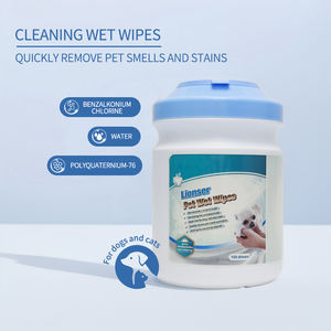 Vente en gros bon marché Lingettes humides pour animaux de compagnie à base de plantes Lingettes de toilettage pour animaux de compagnie Lingettes humides douces pour animaux de compagnie - Product Image 3