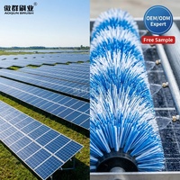 Brosse de nettoyage de panneaux solaires rotative à énergie hydraulique |   Outil de nettoyage à sec PV efficace |   avec prise en charge du dessin 3D