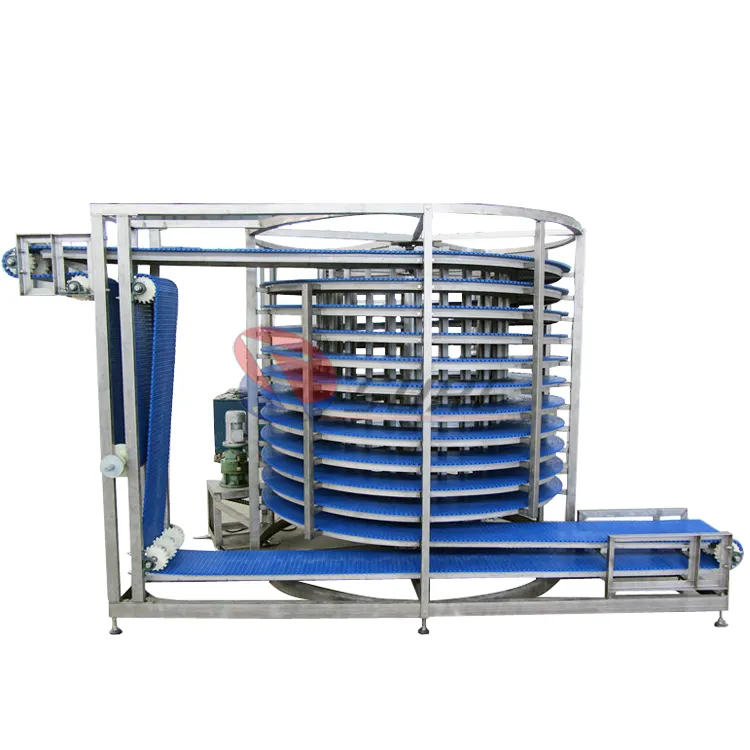 Spiral Cooling Conveyor System/Quick Frozen Bread Spiral Freezer Machine