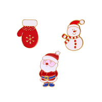 Hadiah Natal Bros Pin Lencana Santa Claus Kartun Lucu dari Paduan Seng dengan Cetak UV dan Teknik Tetesan Minyak, Warna Kustom untuk Pakaian, Tas, Syal.