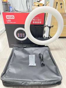 Nuevo M18S 18 pulgadas 45cm logotipo personalizado anillo de luz Universal teléfono móvil <span class=keywords><strong>Tik</strong></span> <span class=keywords><strong>Tok</strong></span> transmisión en vivo Selfie anillo de luz para maquillaje - Product Image 4