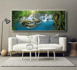 Pintura <span class=keywords><strong>de</strong></span> Paisaje Acuarela para el Hogar, <span class=keywords><strong>Montañas</strong></span> Doradas Brillantes, Arte Decorativo con el Sol para Salas <span class=keywords><strong>de</strong></span> Estar, Estudios y Dormitorios Modernos - Product Image 1