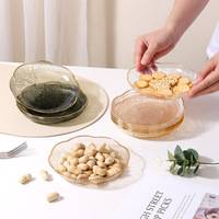 Kristallen fruitplateau luxe snoep schaal decoratieve dienblad thuis snack schaal ronde kristallen schaal woonkamer tafeldecoratie