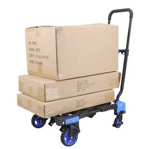 Truk tangan portabel lipat 150kg Multifungsi, truk tangan dengan 4 roda untuk membawa barang bawaan bawaan - Product Image 2