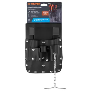 Borsa degli attrezzi in pelle Truper con 7 scomparti per macchine edili - Product Image 4