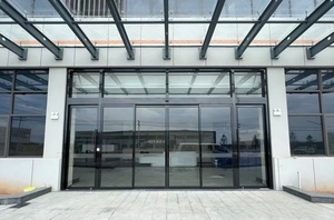 <span class=keywords><strong>Puerta</strong></span> <span class=keywords><strong>Corredera</strong></span> Automática Interior para Edificio de Oficinas con Vidrio y Marco de Acero Inoxidable, Diseño Moderno y Minimalista - Product Image 5