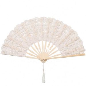 Abanicos Plegables de Plástico con Diseño de Dragón y Borlas, Bordado Chino de Alta Calidad, 27 cm de Largo, Recuerdo de Boda, Multicolor - Product Image 5