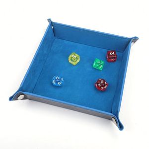 Personalized Custom Logo Portable Folding PU Leather Velvet Desktop Jewelry Storage <b>Dice</b> <b>Tray</b> - Product Image 2