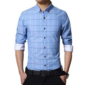 Camisas personalizadas de alta calidad para hombres Nuevo estilo de moda Botón único con tela de popelina Ajuste regular Slim Fit Diseño a rayas de alta gama - Product Image 2