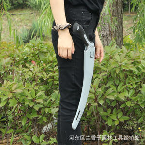 Sierra de podar gris de 350 mm con hoja de acero inoxidable y cubre cintura para jardinería, carpintería y poda de árboles - Product Image 3