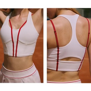 Top de Tenis Personalizado con Logotipo Bordado, Transpirable, para Mujer, Estilo Cropped, para Yoga, con Cintura Ajustada, para Pickleball - Product Image 2