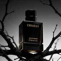 Flacon de parfum carré de luxe personnalisé de haute qualité, 30 ml, 50 ml, noir mat, fond épais, en verre, flacons vides pour hommes
