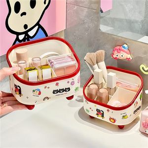 Boîte de rangement cosmétique Keke Mood, organiseur de bureau rectangulaire, six compartiments, multifonctionnel, porte-rouge à lèvres, type sur pied - Product Image 5