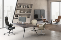 Table de conférence et chaises SITSTAR en acier – Ensemble table et chaises pour réunions – Mobilier de bureau design pour projets et fournitures