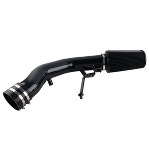 Air Intake Kit For 2003-2007 Ford 6.0L Diesel F-Series Pickup Trucks <b>Black</b> Aluminum Alloy With <b>Bracket</b> - Product Image 1