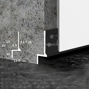 Perfil de Aluminio en Forma de L de Alta Calidad TK para Zócalo Empotrado, Línea Oculta en la Pared, Rodapié Metálico Empotrado, Perfil Decorativo con Espacio de Sombra - Product Image 5