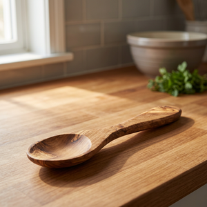 Cuchara de Madera para Cena, Mango Largo, Diseño Minimalista, Utensilio Duradero y Ecológico para Uso Diario - Product Image 3