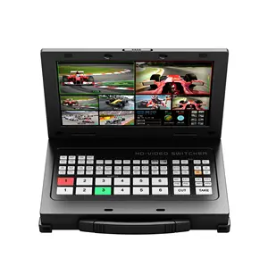 13,3 Zoll LCD 4 * H DMI-Eingang 1080P HD 6-Kanal-Audio-Video-Mixer mit Aufnahme USB IP für Business-Präsentation Kirche