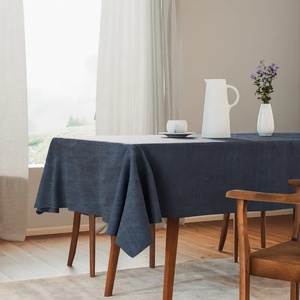 Custom Solid Color Linen Kitchen Table Cloth Runner Luxury Fabric Wholesale Custom Size 100% Linen <b>Tablecloths</b> Wedding for Hotel - Product Image 4