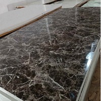 Usine chinoise Nouveau design moderne Feuille de marbre haute brillance Panneau alternatif en marbre 3mm PVC Panneau UV pour décoration murale intérieure