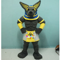 Personnalisé de haute qualité dessin animé Muscle Wolf mascotte vêtements intéressant Muscle Wolf mascotte grand événement adulte fête vêtements