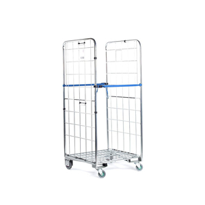 Stockage de fret en métal soudé galvanisé, fil plié, emboîtement en acier de sécurité complet, conteneurs en rouleau à cadre - Product Image 2