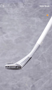 Brosse de nettoyage en silicone à long manche pour WC, toilettes, salle de bain, et pour le nettoyage des cuvettes de toilettes à la position accroupie, vente en gros - Product Image 5