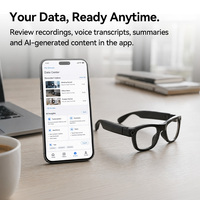 Lunettes caméra IA 1080P avec Wi-Fi et connectivité, enregistrement audio, photo et vidéo intelligent, appels mains libres, lunettes à porter au quotidien