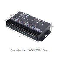 Controlador LED RGB RGBW para tira de luces LED, controlador programable de 12 canales con USB, 5A 12CH X, para 3528 y 5050