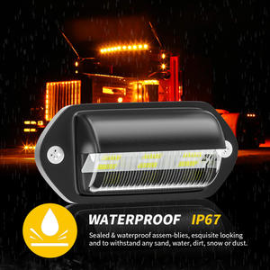 Nouvelles feux de signalisation stroboscopiques super lumineux à 6 LED 12V universels pour la rénovation, feux latéraux clignotants pour camions et véhicules - Product Image 3