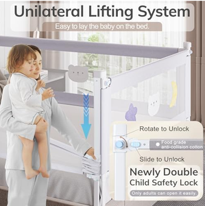<span class=keywords><strong>Barriera</strong></span> di Sicurezza <span class=keywords><strong>per</strong></span> Lettino UD Kids Play, Recinzione Traspirante Antiscivolo <span class=keywords><strong>per</strong></span> Culla dei Bambini - Product Image 2