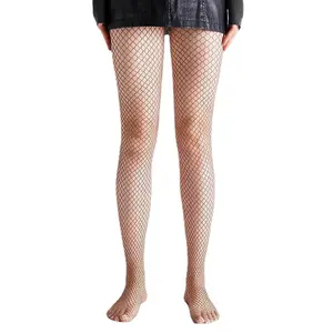 Manufacturer popular golden or silver nude colors glitter fishnet stocking carnival tights