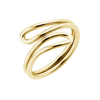 Bijoux personnalisés en gros argent sterling 925 or 18 carats vermeil très poli vente en gros bague de voyage classique à boucle unique