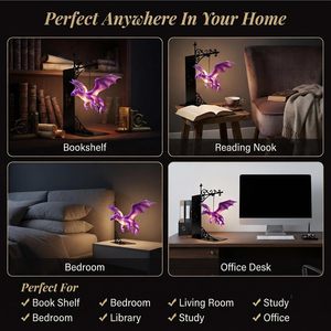 Floating <b>Dragon</b> Bookshelf Lamp Led Desk <b>Light</b> With Hanging Design For Reading Night <b>Light</b> - Product Image 3