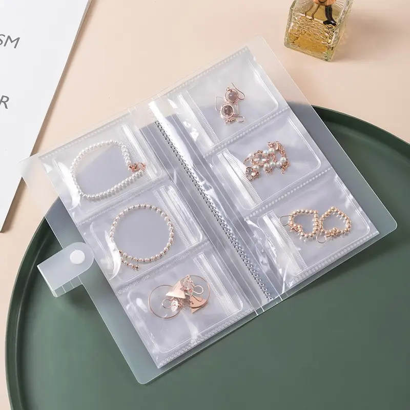 Jewelry storage box earrings anti-oxidation ring jewelry transparent dust-proof storage bag necklace book sealed bag