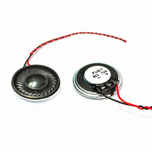 Fuet 30mm Round Waterproof Mylar Speaker 8 Ohm 1W/1.5W 440Hz Thin Miniature with Wire for Alarm Device