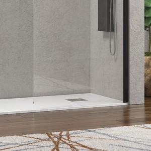 Kamalu moderna 90x120 cabina doccia 8mm vetro temperato nero telaio In alluminio Style-KW2000B aperto fisso per bagno - Product Image 4