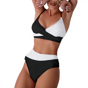 Ensemble de bikini à imprimé floral pour femmes, maillot de bain taille haute, push-up, vêtements de plage, pour les vacances d'été - Product Image 2