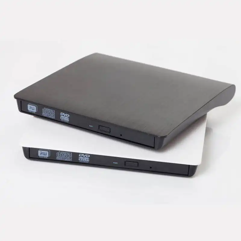 Externa DVD ROM Optical USB 2,0 CD/DVD-ROM CD-RW jugador quemador Slim lector portátil grabadora portátil para computadora portátil