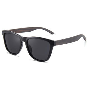 Gafas de Sol Polarizadas UV400 para Hombre, Montura Ovalada de Bambú, Montura Negra de PC, Lentes TAC, Moda, Conducción al Aire Libre - Product Image 2