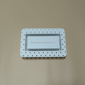 Modern Design 4x10 Flush <strong>Wall</strong> Ceiling Register <strong>Vent</strong> Square White Metal Exhaust Drywall Mount <strong>Vent</strong> for HVAC Ventilation Floor - Product Image 2