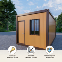 Maison Modulaire Conteneurisée Clé en Main, Structure Entièrement Soudée en Acier, Préfabriquée et Portable pour Chantier, Studio de Jardin, Résistante aux Intempéries