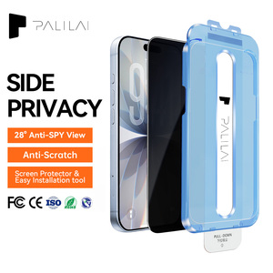 Protector de Pantalla de Vidrio Templado Anti-Espía para iPhone 12/13/14/15/<span class=keywords><strong>16</strong></span>/17 Pro Max, Kit de Herramientas de Instalación y Aplicador Gratis - Product Image 1