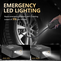 Compresseur d'air numérique portable ABS 21 mm 150 psi pour pneus de voiture, gonfleur de pneus 6000 mAh avec lumière d'urgence et mesure de pression des pneus - Prix usine