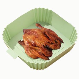 Cesta de silicona universal reutilizable para freidora de aire, apta para alimentos, revestimiento de silicona para freidora de aire, bandeja de silicona para hornear en freidora de aire - Product Image 2